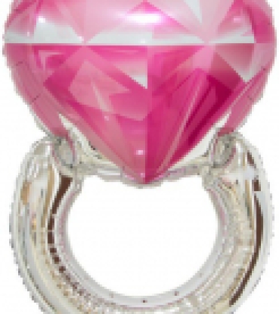 Кольцо с бриллиантом (Розовый)
